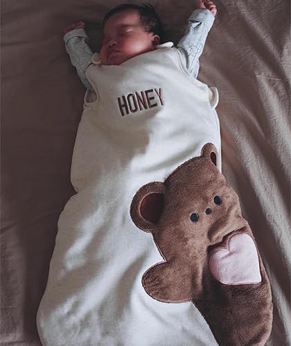 Miniatura 9 de Owlivia TOG 2.5 - Saco de dormir para bebé, 100% algodón orgánico, manta unisex para invierno (0-6 meses, conejo blanco)