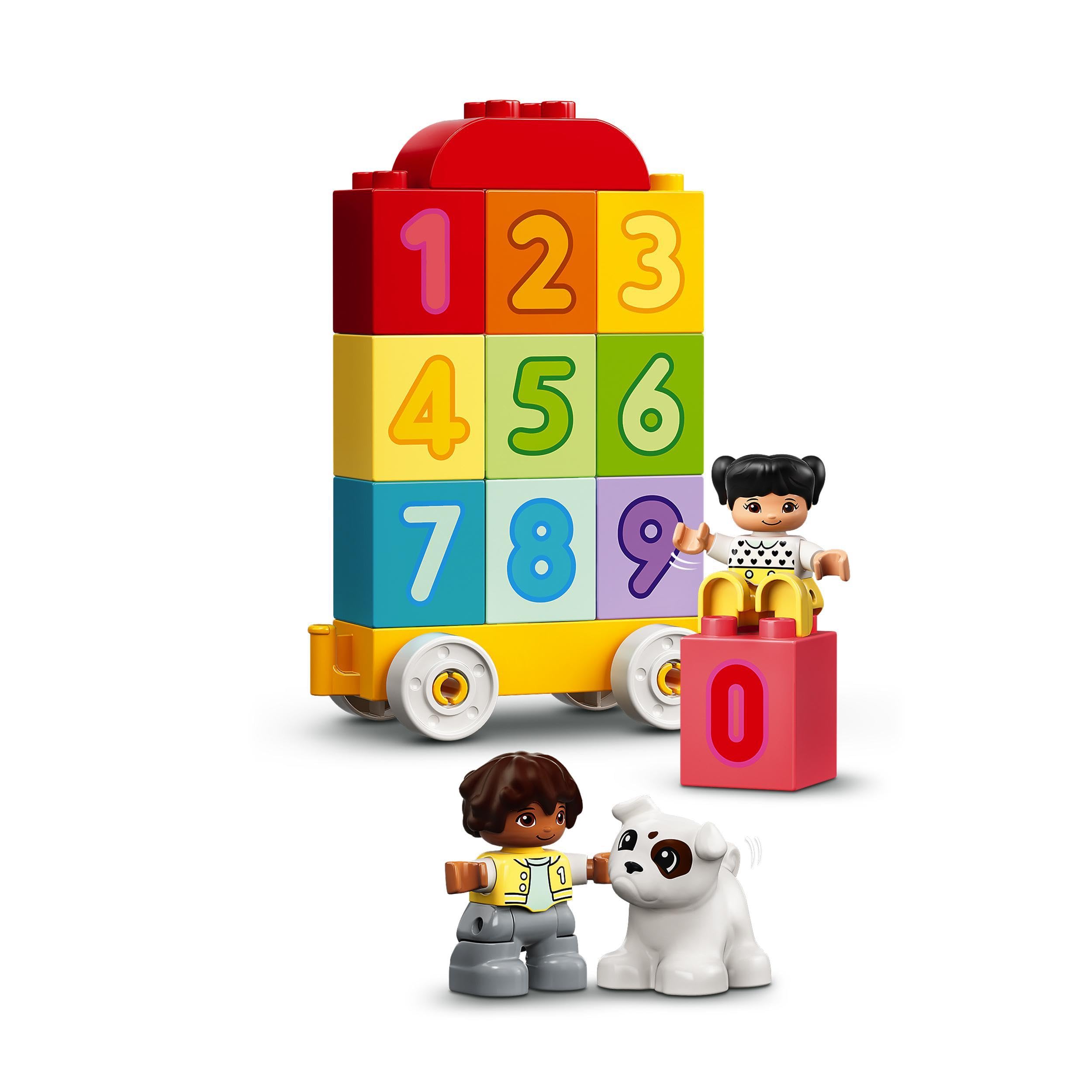 LEGO DUPLO Pierwsze klocki Pociąg z cyferkami — nauka liczenia 10954 — zabawka konstrukcyjna; wprowadzenie do liczb i liczenia dla maluchów (23 elementy)