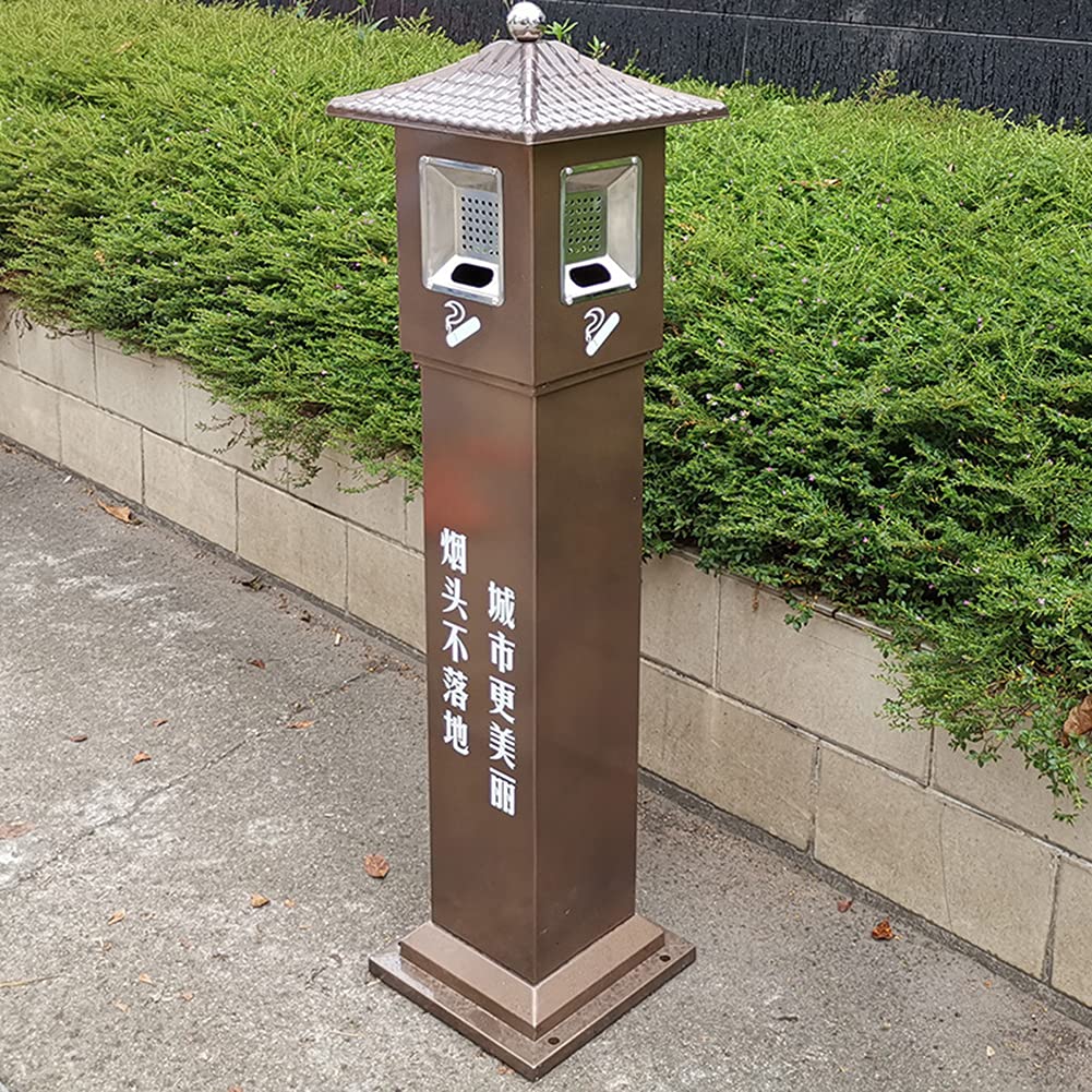 Zewnętrzna popielniczka stojąca na podłodze, współczesna, wiatroszczelna, retro stojak podłogowy popielniczka wysoka na zewnątrz patio komercyjna metalowa popielniczka stojąca na papierosy na zewnątrz