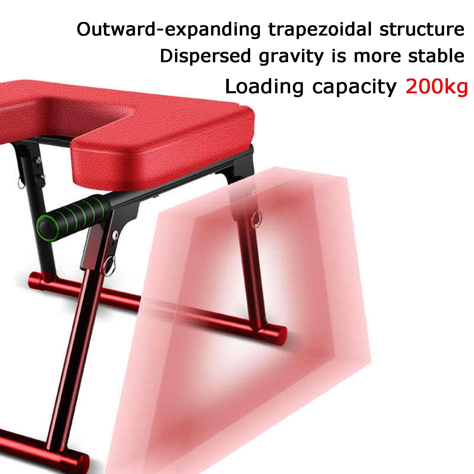 Sedia For Inversione Yoga,Sgabello Pieghevole For Verticale,Capacità Di Carico 200 Kg,Spessore Della Spugna 5,5 Cm,For Palestra Di Famiglia