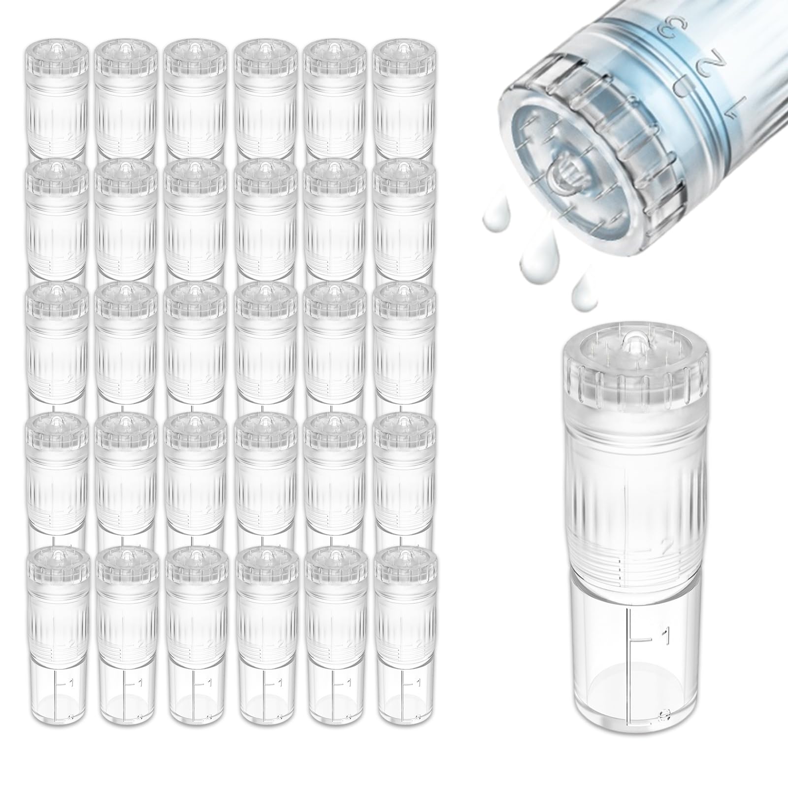 30 Cartucce di Ricambio per Penna Microneedling a 12 Aghi per Hydra Pen H3 Applicatore di Siero, Autentiche Punte di Ricambio Monouso Accessori per la Cura della Pelle