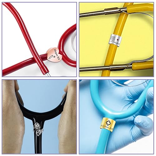 Miniatura 6 de Etiqueta de nombre de estetoscopio personalizada, dije de estetoscopio, etiqueta de identificación personalizada, accesorios para enfermeras,