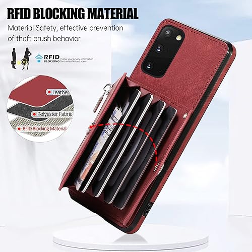 Miniatura 10 de Asuwish Phone Case for Samsung Galaxy S20 5G 6.2 inch Wallet Cover with Wrist Crossbody Strap Lanyard Credit Card Holder Stand Leather Cell