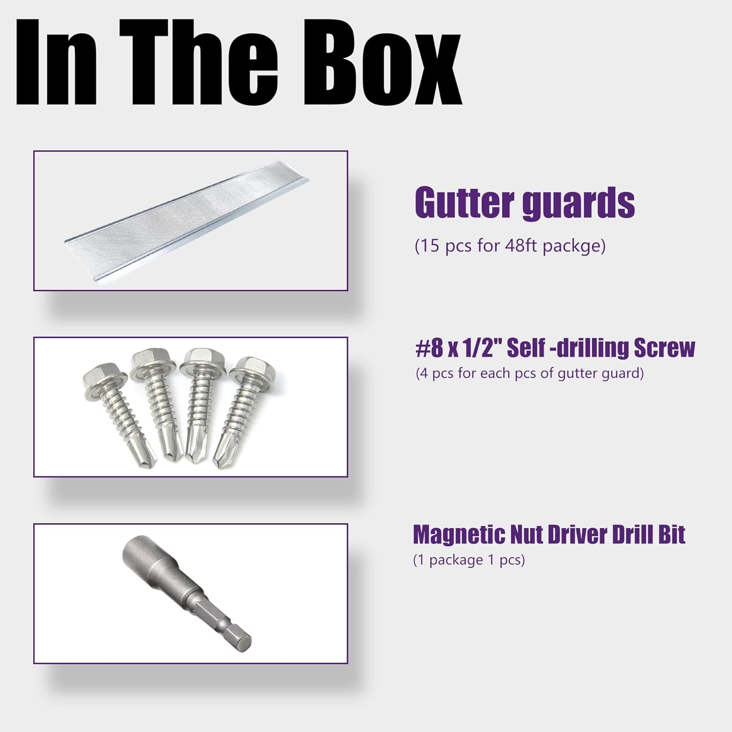 Mxclimate 5" Gutter Guard, 48FT Stainless Steel Micro-Mesh Gutter Cover with Heavy-Duty Aluminum Frame - DIY Easy Installation, Leaves & Debris Protection, Fits 5 Inch Traditional Roof Gutters Type