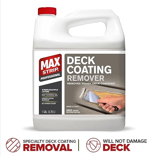 Miniatura 2 de Max Strip Removedor de revestimiento de cubierta, 1 galón, tiras de gel profesionales de trabajo rápido, múltiples capas, elimina revestimientos