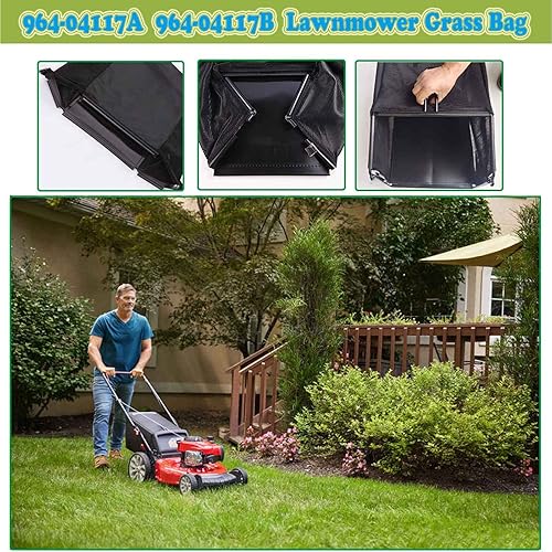 Miniatura 2 de Bolsa de repuesto para cortacésped Troy Bilt 964-04117A 664-04117A para MTD Troy Bilt de 21 pulgadas para cortacésped de césped 964-04117B,