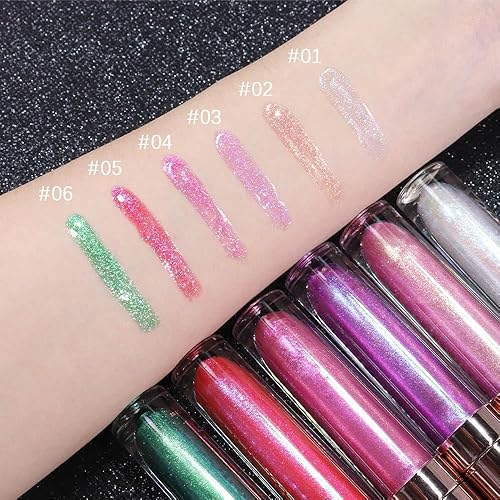 Miniatura 10 de evpct 6 unidades de brillo labial que cambia de color transparente brillo labial mágico cambio de color brillo de labios juego de maquillaje para