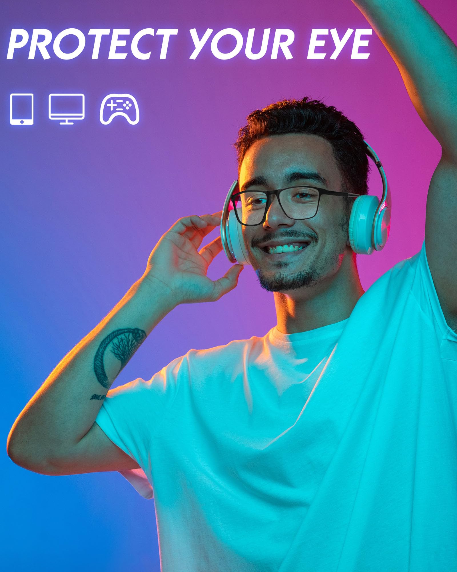 Lunettes anti-lumière bleue pour jeux vidéo, filtrage de l'écran de jeu d'ordinateur, télévision, téléphone, rayons UV bleus, verres ambrés