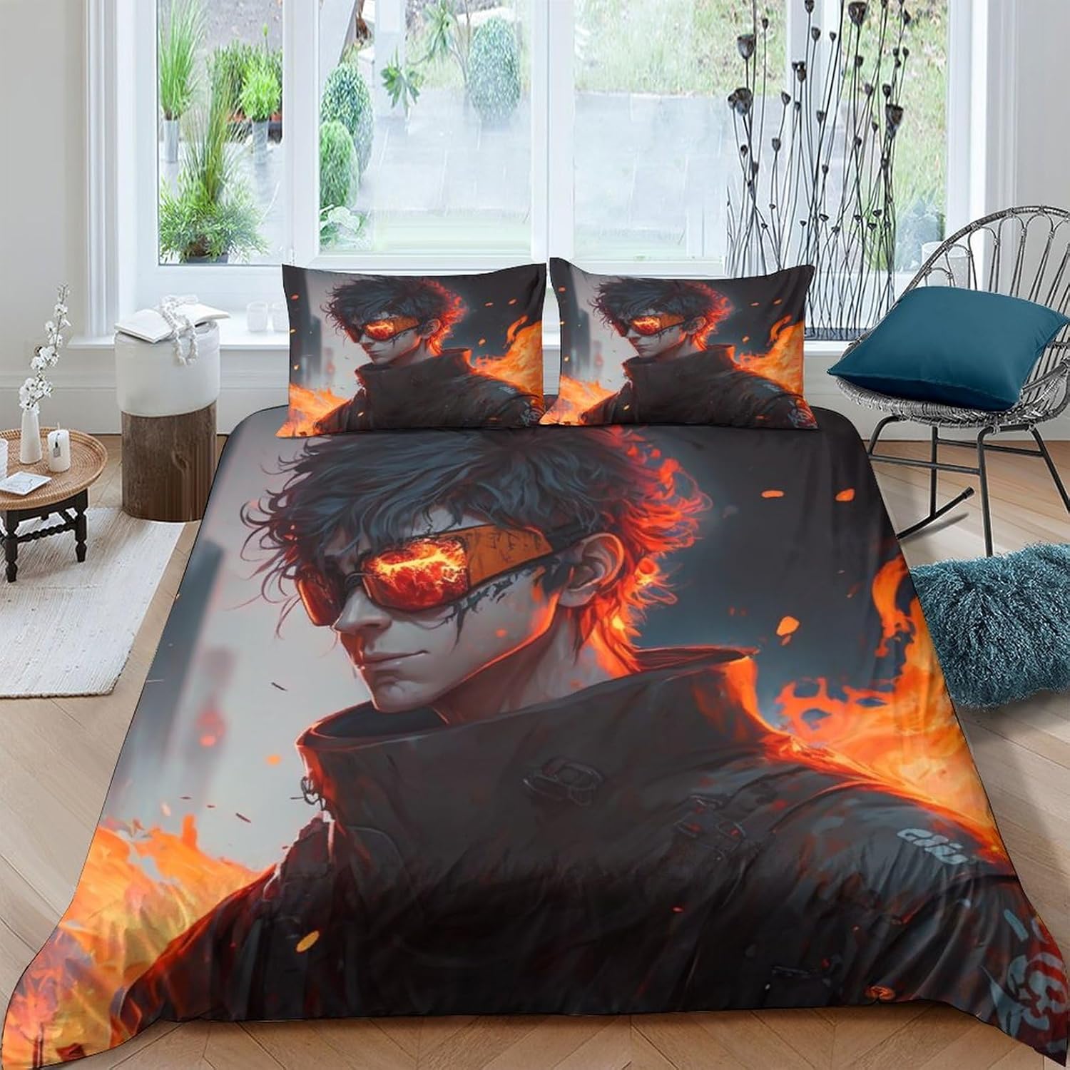 Printed Quilt Cover 3D Print Pillow Cases Bedding Set Soft Easy Care Bedding Quilt Cover Set Quilt Cover Children Room Decor 2 Pillowcases Twin（173x218cm）