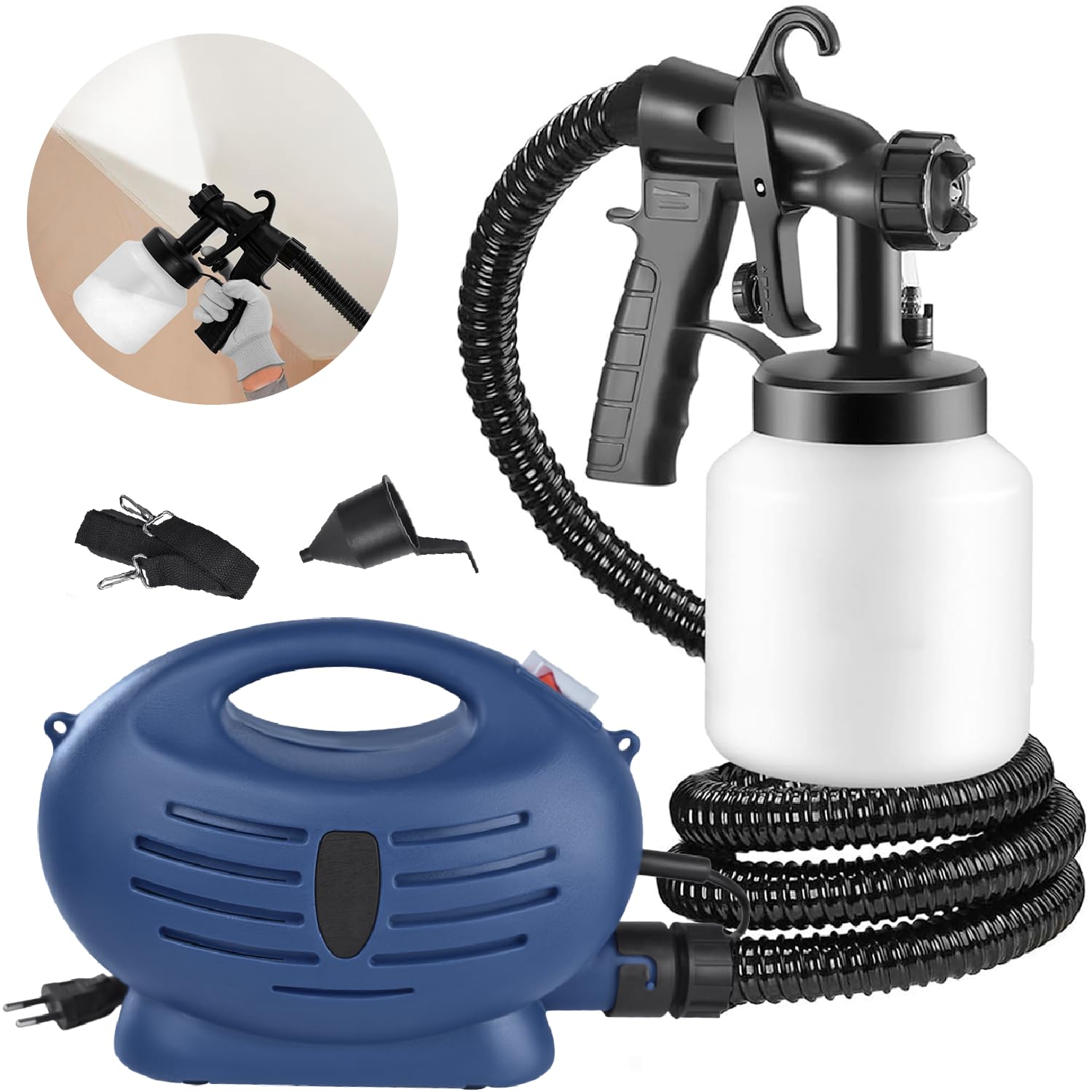 HOLTTER Pistola Eletrica de Pintura Pistola Pulverizadora Profissional de Tinta Máquina