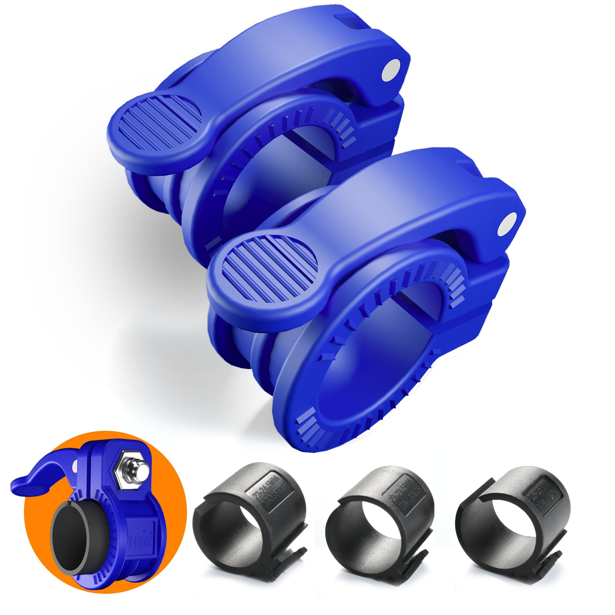 Abrazaderas Para Barras Olímpicas - Ajustables 23-30mm - Nylon Resistente - Para Gym Y Levantamiento De Pesas