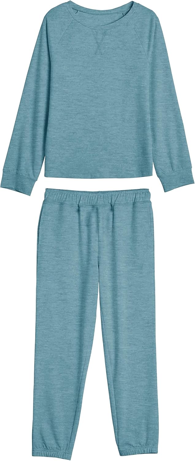 Apbondy Girls Pullover Sweatsuit Casual Sweatpants Loungewear Set Relaxed Tracksuit Workout Sets - Image 3