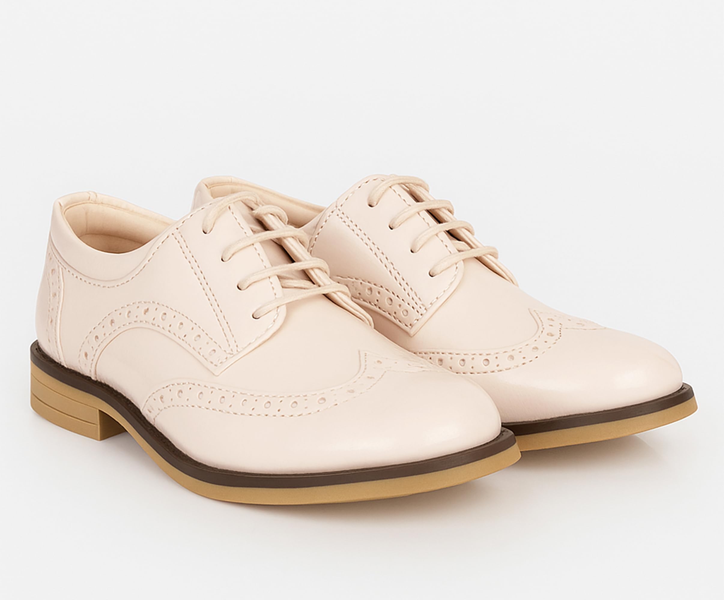 Jungen Kunstleder Lack Brogue Abendschuhe Schnürschuhe formelle Hochzeit Pagenkopf Schuhe