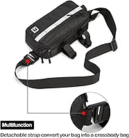 Vista 4 de ROYALFAIR Bolsa impermeable para manillar para bicicletas de niños, bolso cruzado convertible (negro)