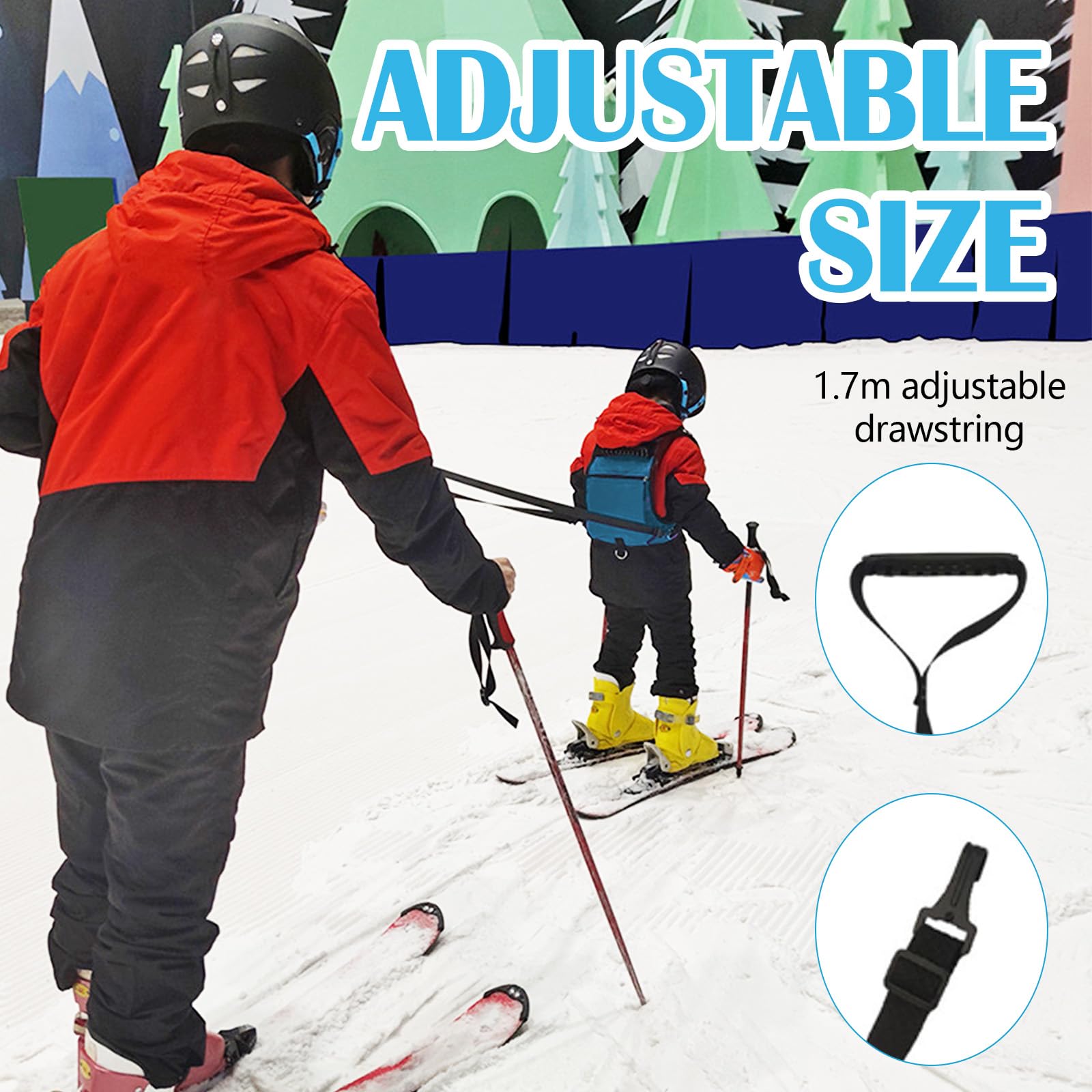 Imbracatura per Bambini da Sci e Snowboard, Imbracatura da Sci Bambini Principiante Snowboard Zaino da Allenamento Corde di Sicurezza per L'apprendimento della Bicicletta da Skate