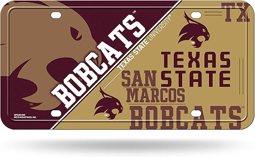 Miniatura 29 de NCAA etiqueta de metal para auto, negro