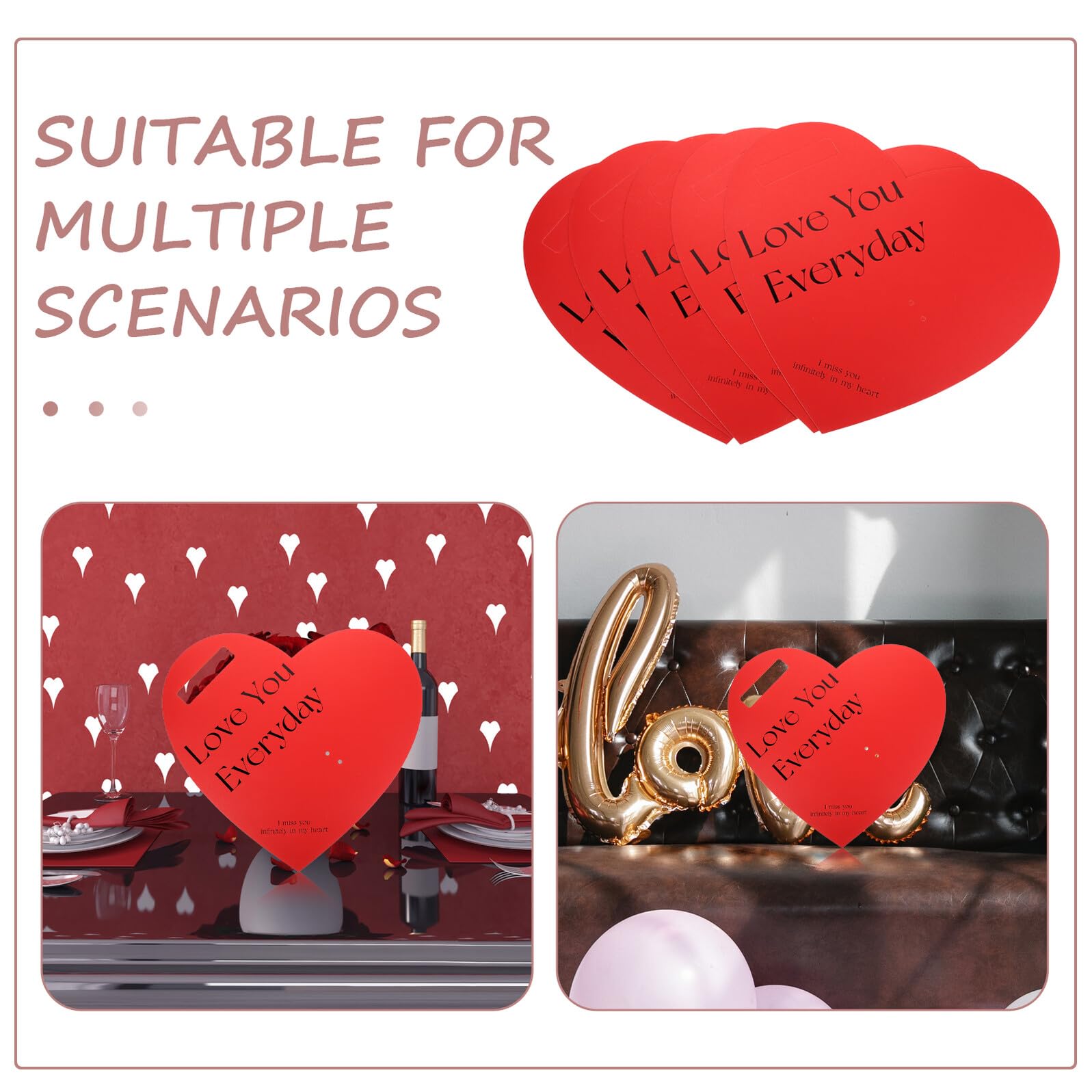 MAGICLULU Papel para Envolver Flores Rosas 20 Piezas Rojo Tarjetas en Forma de Corazón, Caja para Ramo de Floristería, Material de Embalaje para San Valentín y Regalos Románticos