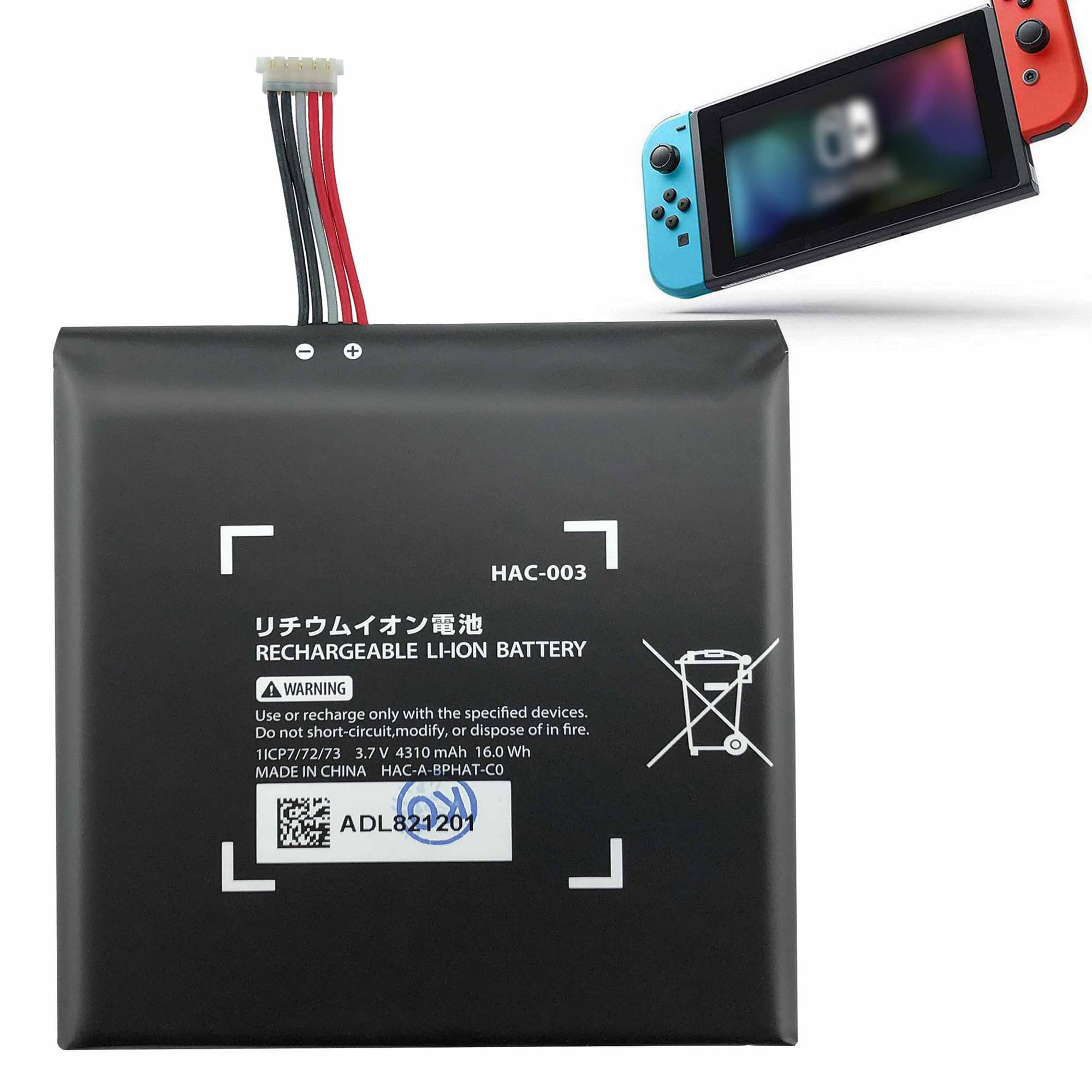 See full amazon price history chart for TCOS TECH Rechargeable Battery Pack Replacement Battery 4310mAh for Nintendo Switch Console HAC-003 HAC-A-BPHAT-C0 TCOS TECH Rechargeable Battery Pack Replacement Battery 4310mAh for Nintendo Switch Console HAC-003 HAC-A-BPHAT-C0 (B0CHB5M8SC) Amazon Price History, Amazon Price Tracker