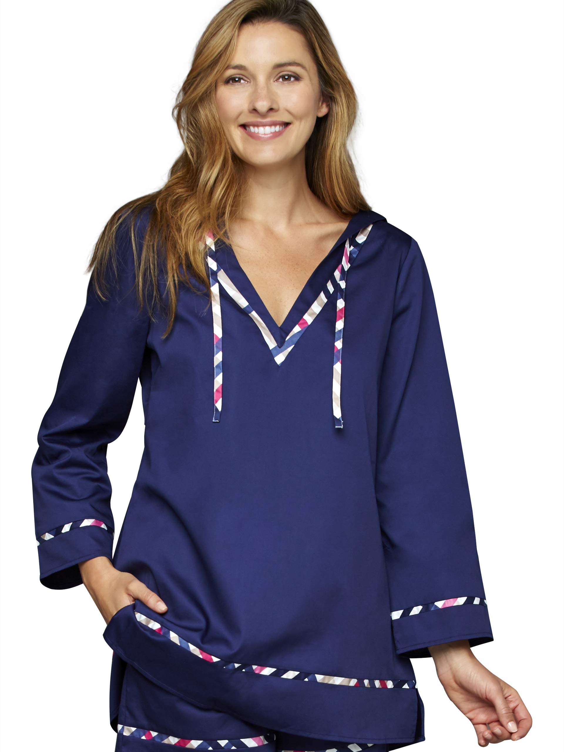 Julianna RaeWomen's Ponco Style, Breathable 100% Cotton Top, J'Adore