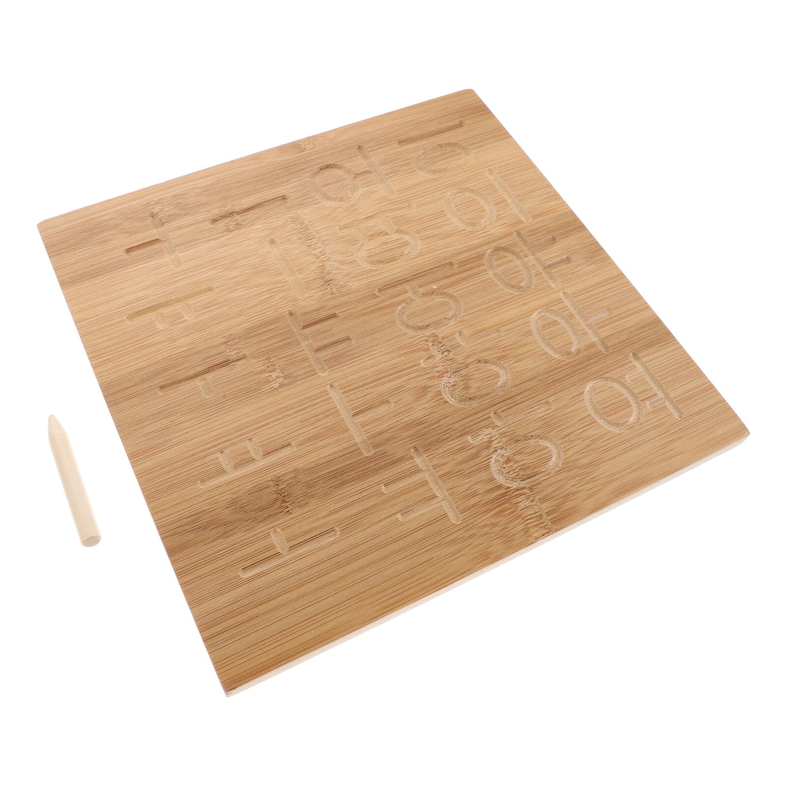 Healeved Tableau D’Écriture Pédagogique en Bambou Réutilisable Double Face pour Garçon et Filles Outil D’Entraînement D’Écriture pour Tout-Petits Fourniture Scolaire Éducative à