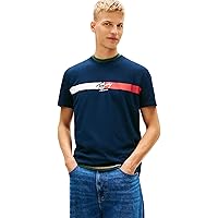 Tommy Jeans T-Shirt da Uomo Tjm Reg Signature Stripe T Ext DM0DM22539 S/S