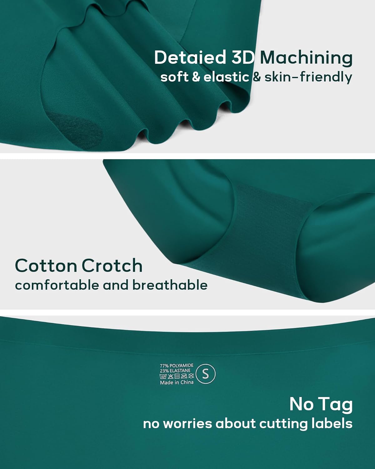 Cevapro Seamless Underwear for Women High Waisted Panties Tummy Control Full coverage No show Briefs 6 Pack - Image 5