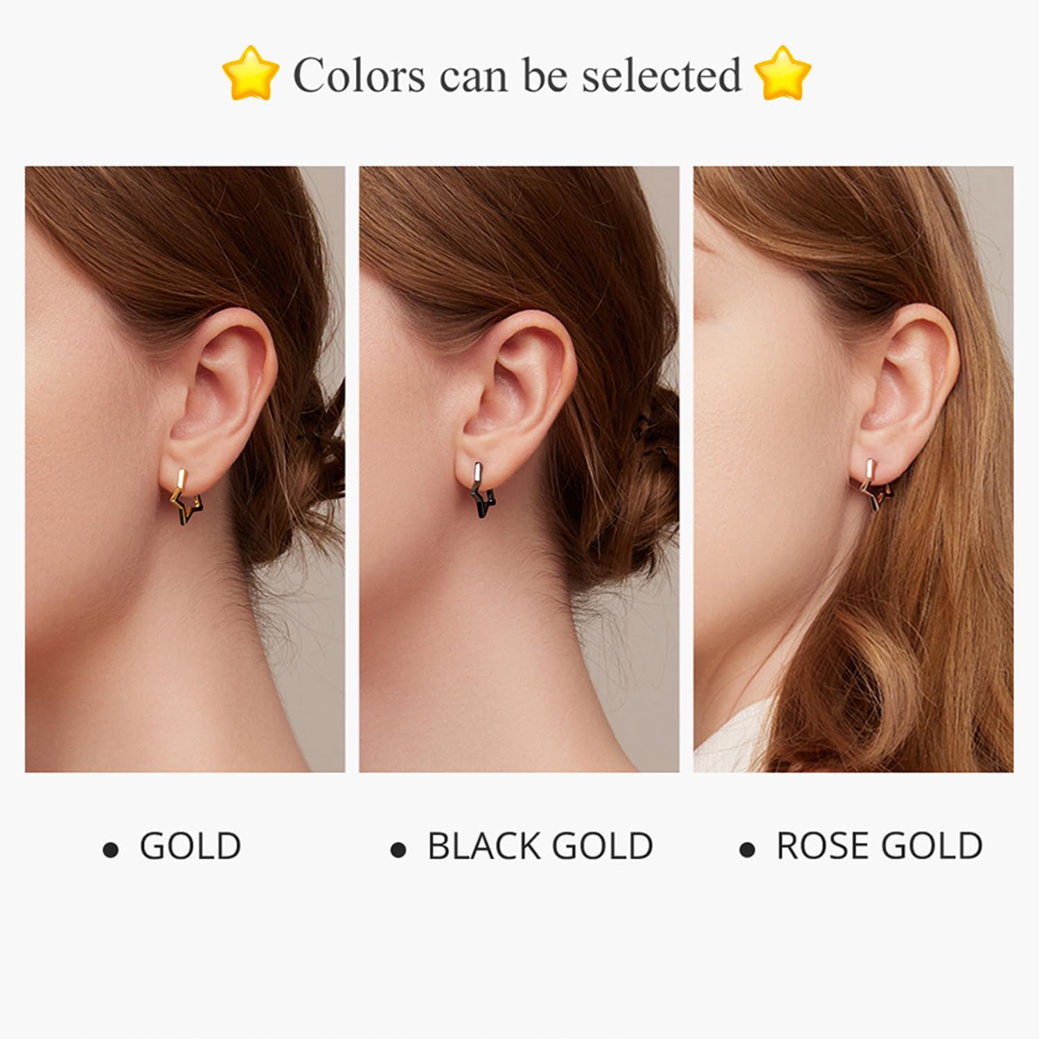 Aretes de estrella de plata de ley 925, bonitos aretes de aro para mujer, hipoalergénicos, pequeños para dormir, tragus, aretes de aro para cartílago, joyería de regalo, Plata de ley, Circonia 7