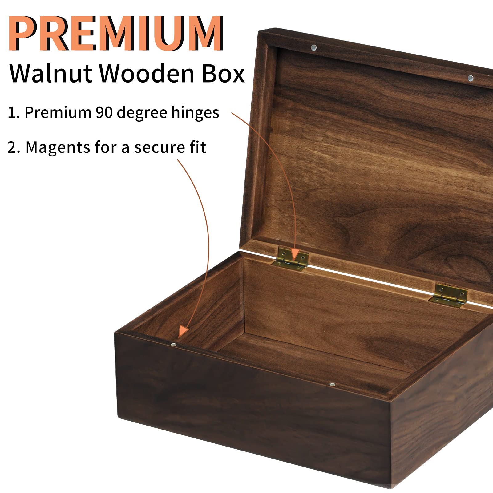 Wooden box, painted light oak, closed with a hook. Organizer for