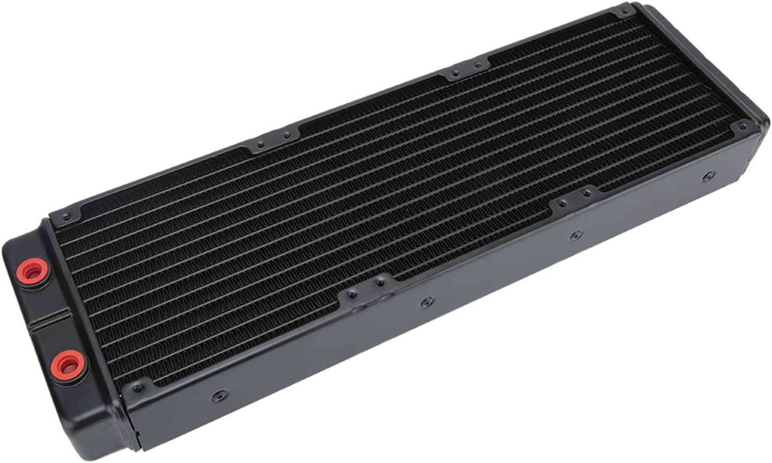 Water Cooling Radiator, Double Layer 24 Pipe 45MM Heat Exchanger Radiator Aluminum Water Tank Radiator Cooling Fan Kit Computer Radiator with Water Separator for PC CPU Computer Water Cool System