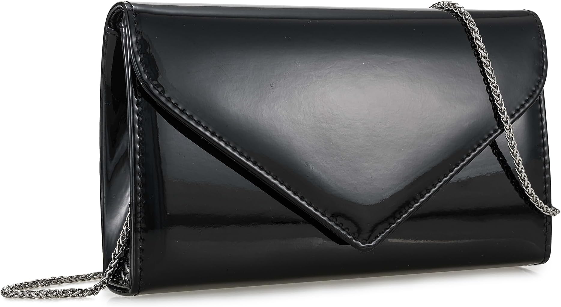 Women’s Mirrored Metallic Faux Leather Evening Bag Glimmering Clutch Purse for Prom/Cocktail/Wedding/Party