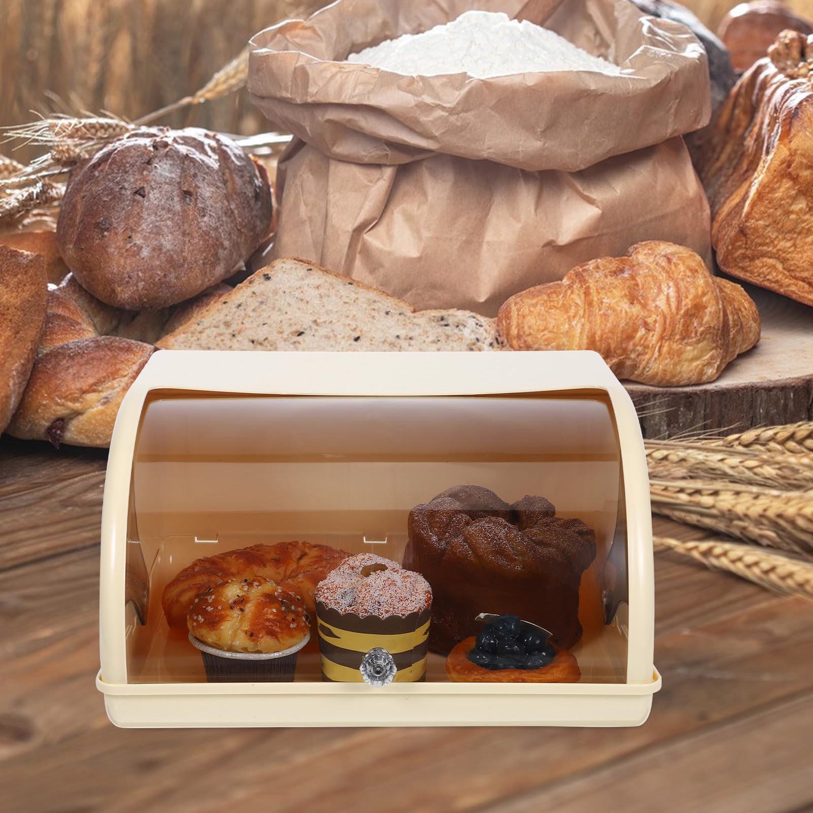 Caja de Exhibición de Postres Grande de PET Reutilizable para Cupcakes