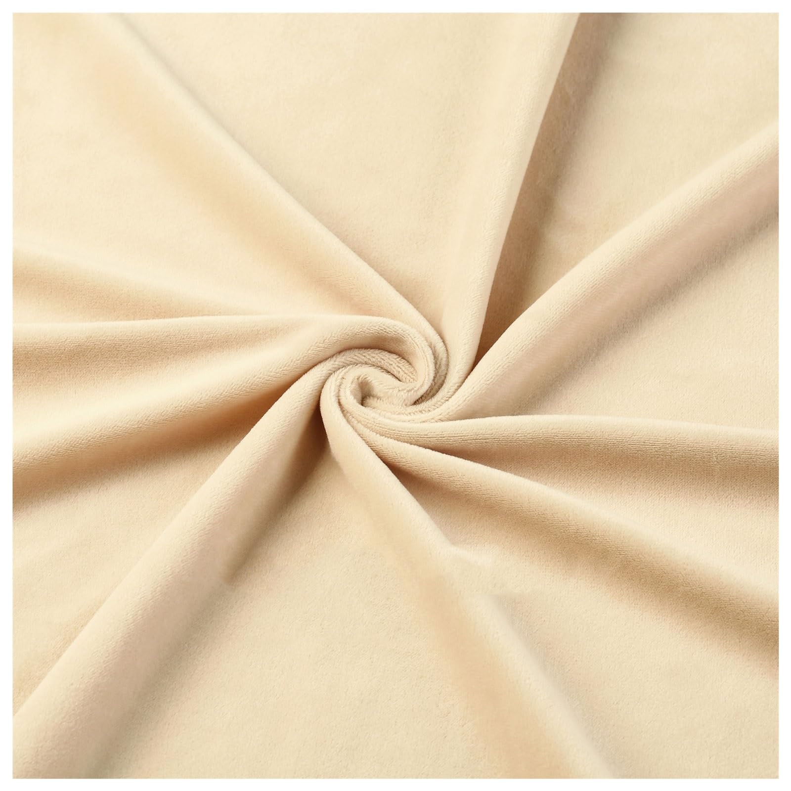 FBANULPEX Assorted Colors Stretch Velour Material, Velvet Fabric For Sewing Upholstery And Crafts Multicolor 50 x 50 cm(Light Khaki 2)