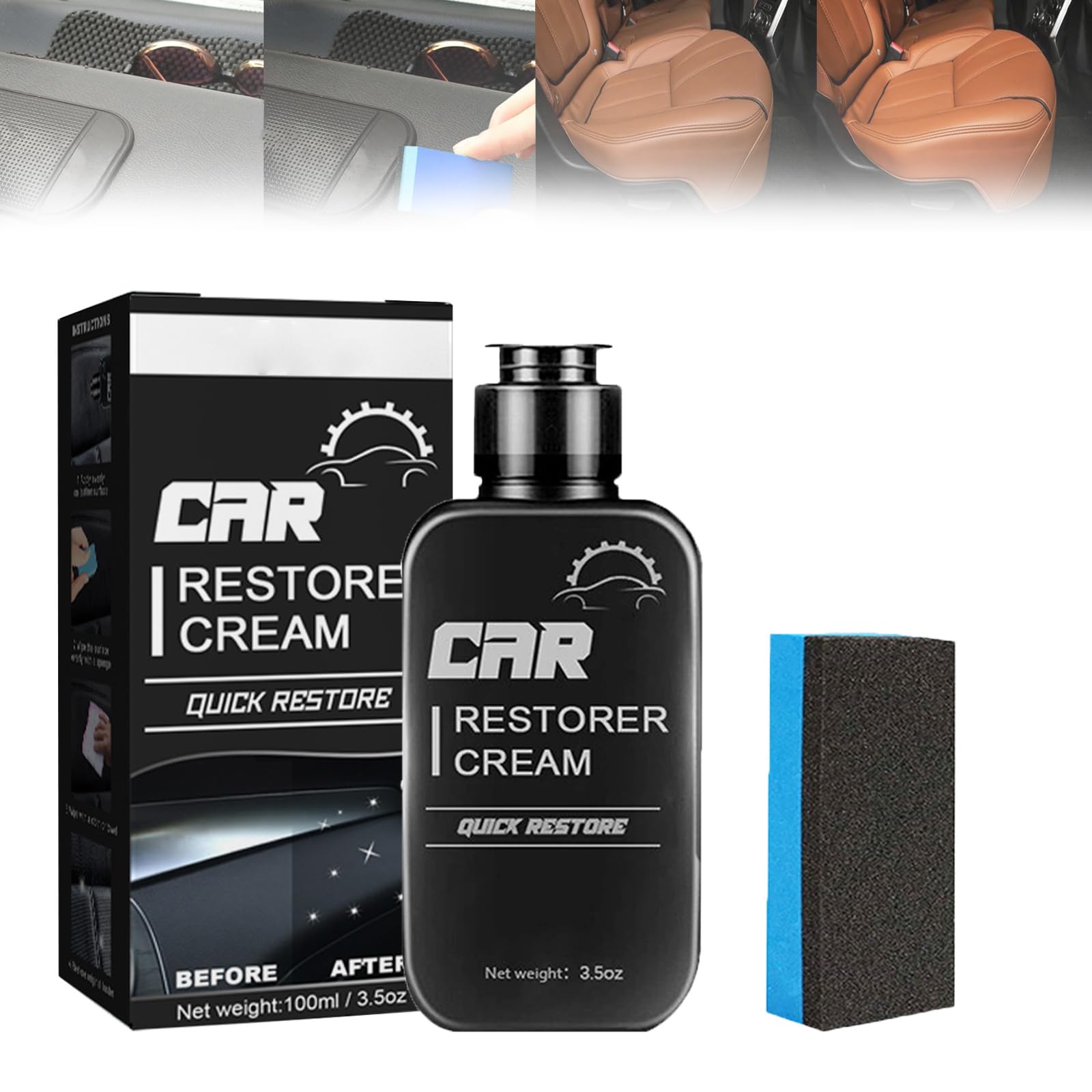 Restaurador De Plásticos Para Auto - Buhocolor Restaurador,Restaurador De Plásticos Para Auto,Crema Restauradora De Autos,Pulido De Autos, Para Todos Los Autos,Pintura Para Carros (A)