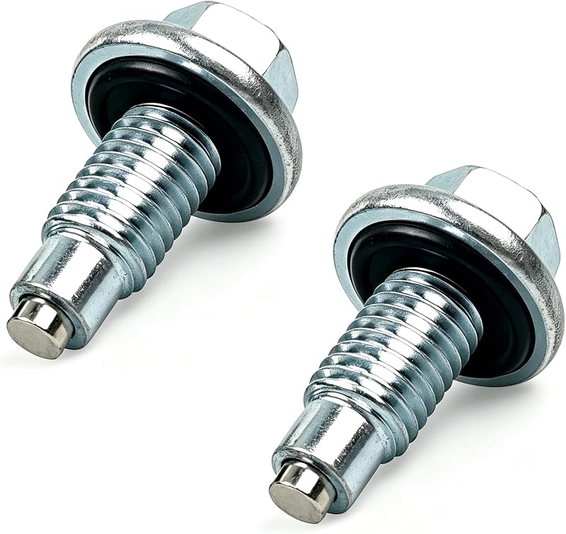 Tampão magnético de dreno de óleo M12 x 1,75 SIWOAXA para Buick, Chevrolet, Ford, Lincoln e Cadillac – 2 unidades