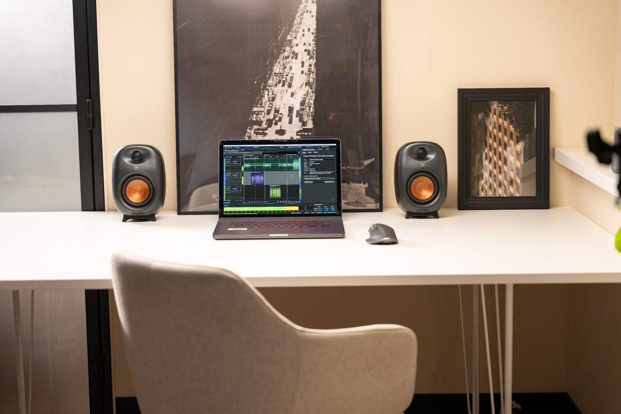 Audizio RS80 Aktiv Regallautsprecher - 160 Watt, 4" Woofer & 1" Tweeter, Bluetooth 5.0, Studio Monitor Lautsprecher, 40Hz-20kHz, PC Speaker, DJ Boxen für Desktop, Aktivboxen, Stereo Speaker