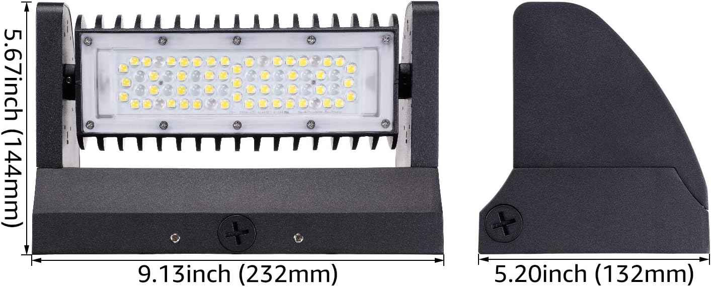 Crazy Clearance LEONLITE 40W LED Wall Pack, Rotatable Adjustable Head, UL Listed, IP65, Isolated Driver, 5000K Daylight, Commercial Industrial Residential LED Full Cutoff Outdoor Wall Lights, 5200LM Review Discount LEONLITE 40W LED Wall Pack, Rotatable Adjustable Head, UL Listed, IP65, Isolated Driver, 5000K Daylight, Commercial Industrial Residential LED Full Cutoff Outdoor Wall Lights, 5200LM