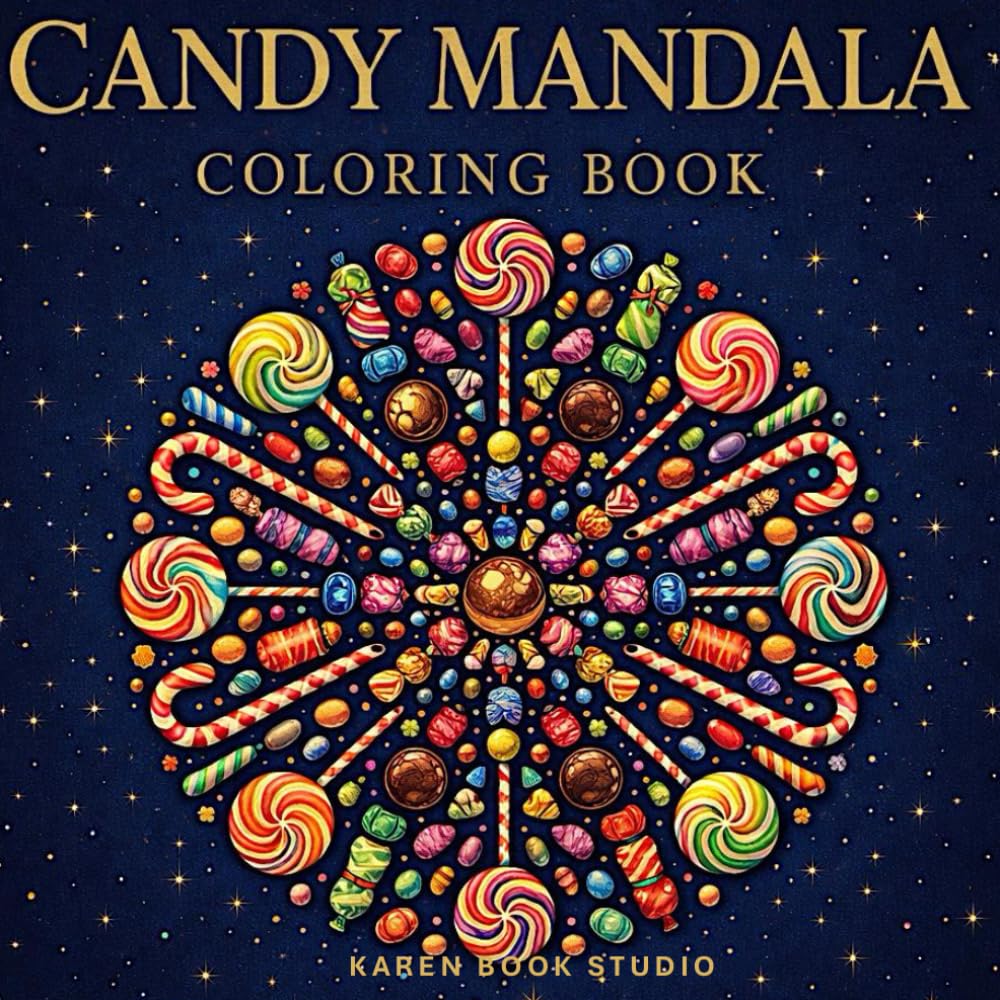 CANDY MANDALA COLORING BOOK: 50 Sweet and Relaxing Mandalas Inspired by Candies and Treats