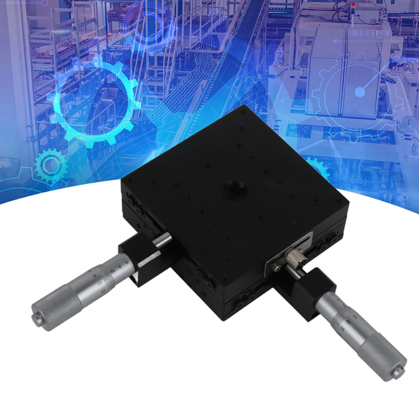 QANYEGN Tuning Linear Stages, Micrometer Manual Slide Table, Trimming Platform Cross Roller Stages for Precision Inspection