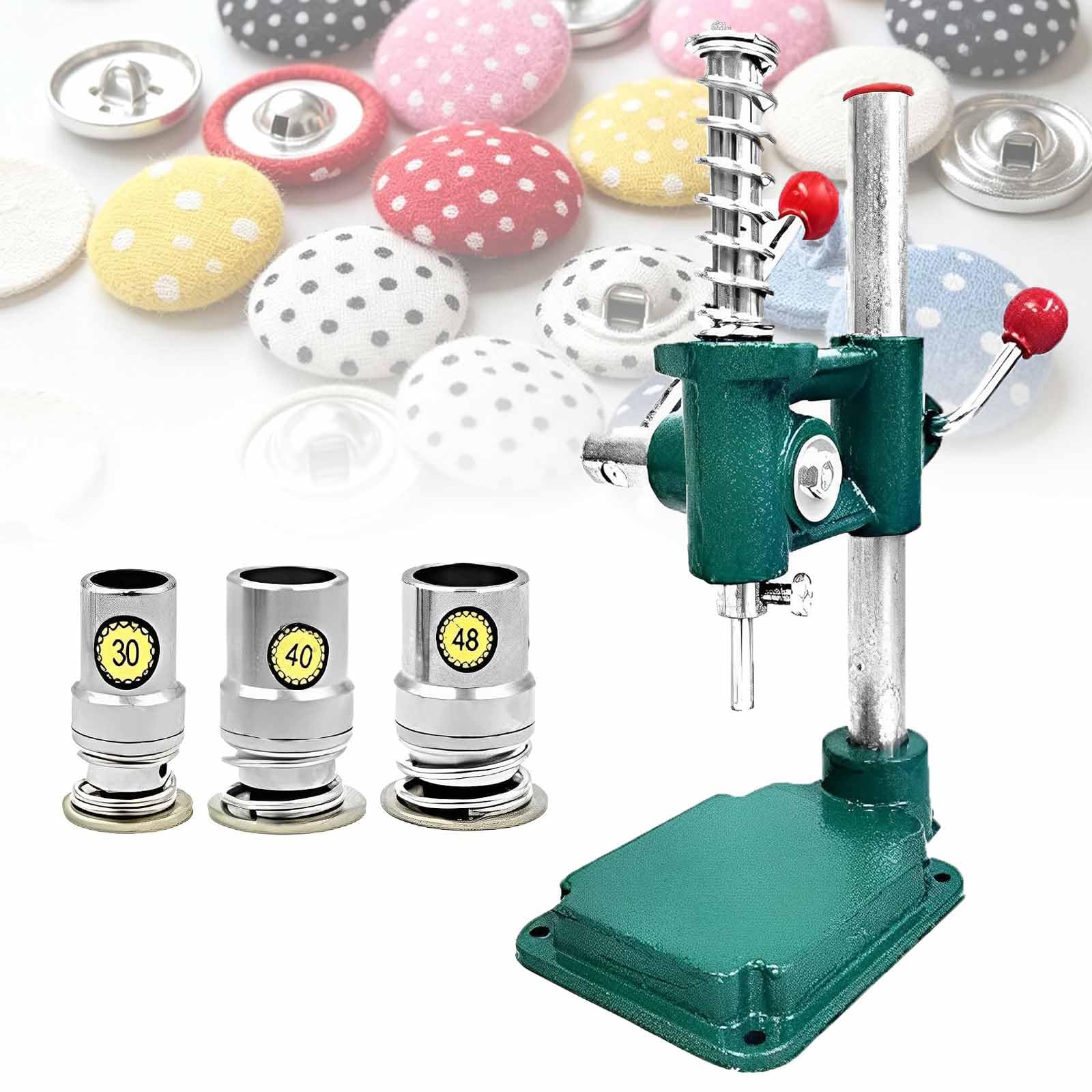 Máquina Para Fabricar Botones De Tela Hechos A Mano, Con 3 Moldes (30, 40, 48) Y 300 Botones, Ajuste De Distancia Sencillo Y Preciso, Fácil Instalación Y Funcionamiento