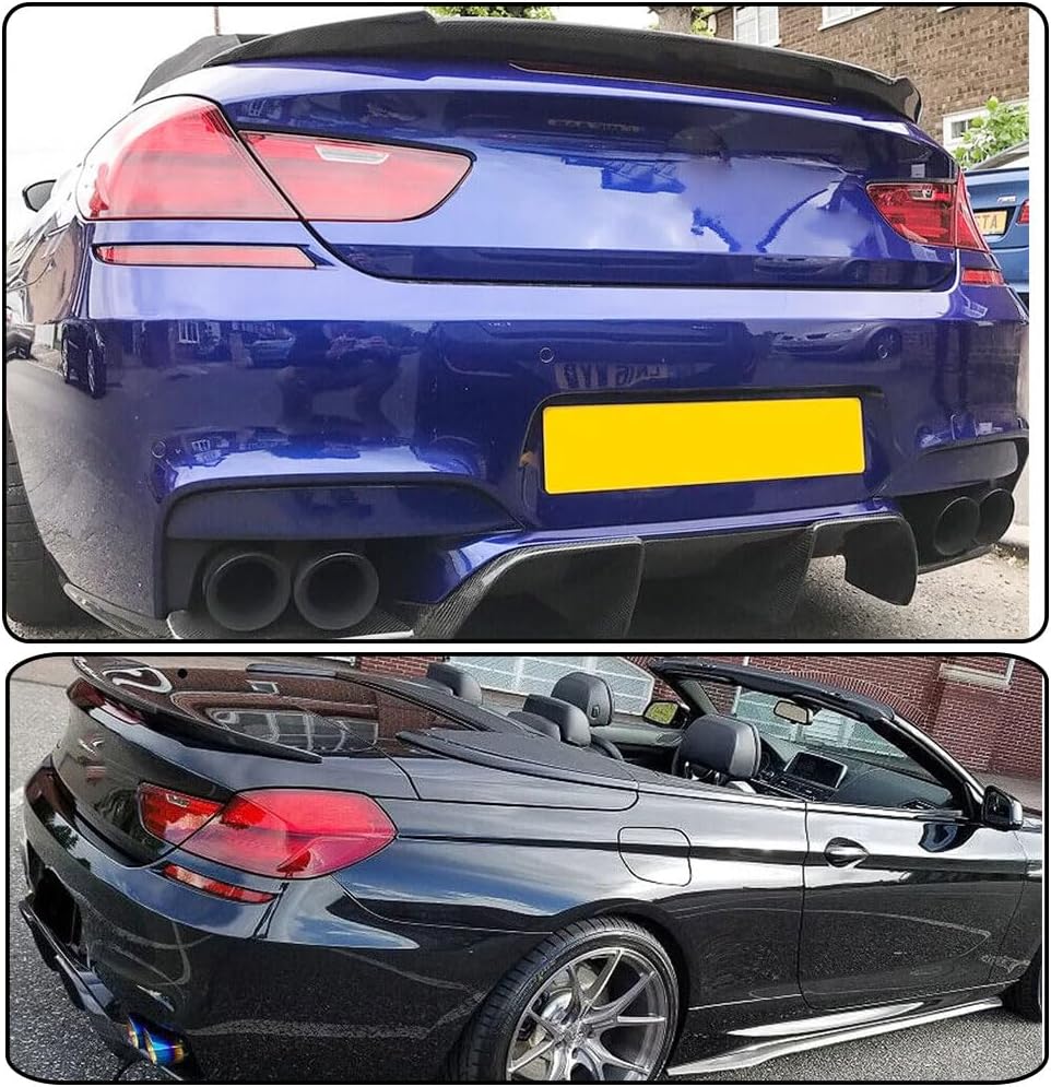 MCARCAR KIT F12 Real Carbon Fiber Trunk Spoiler Compatible with BMW 6 Series F12 640i 650i M6 Convertible 2-Door 2013-2018 Rear Boot Lid Highkick Wing Lip Factory Outlet