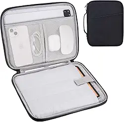 Capa de transporte para iPad de 9 a 11 polegadas, bolsa acolchoada para tablet de viagem para iPad Pro de 11 polegadas (M4), iPad 10,9 (10ª geração), iPad Air 11 polegadas (M2), Galaxy Tab S9/S8