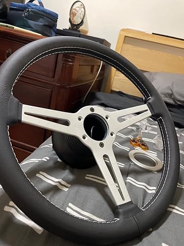 Amazon | モモRET36BK2Sレトロ360 mmレザーステアリングホイールby