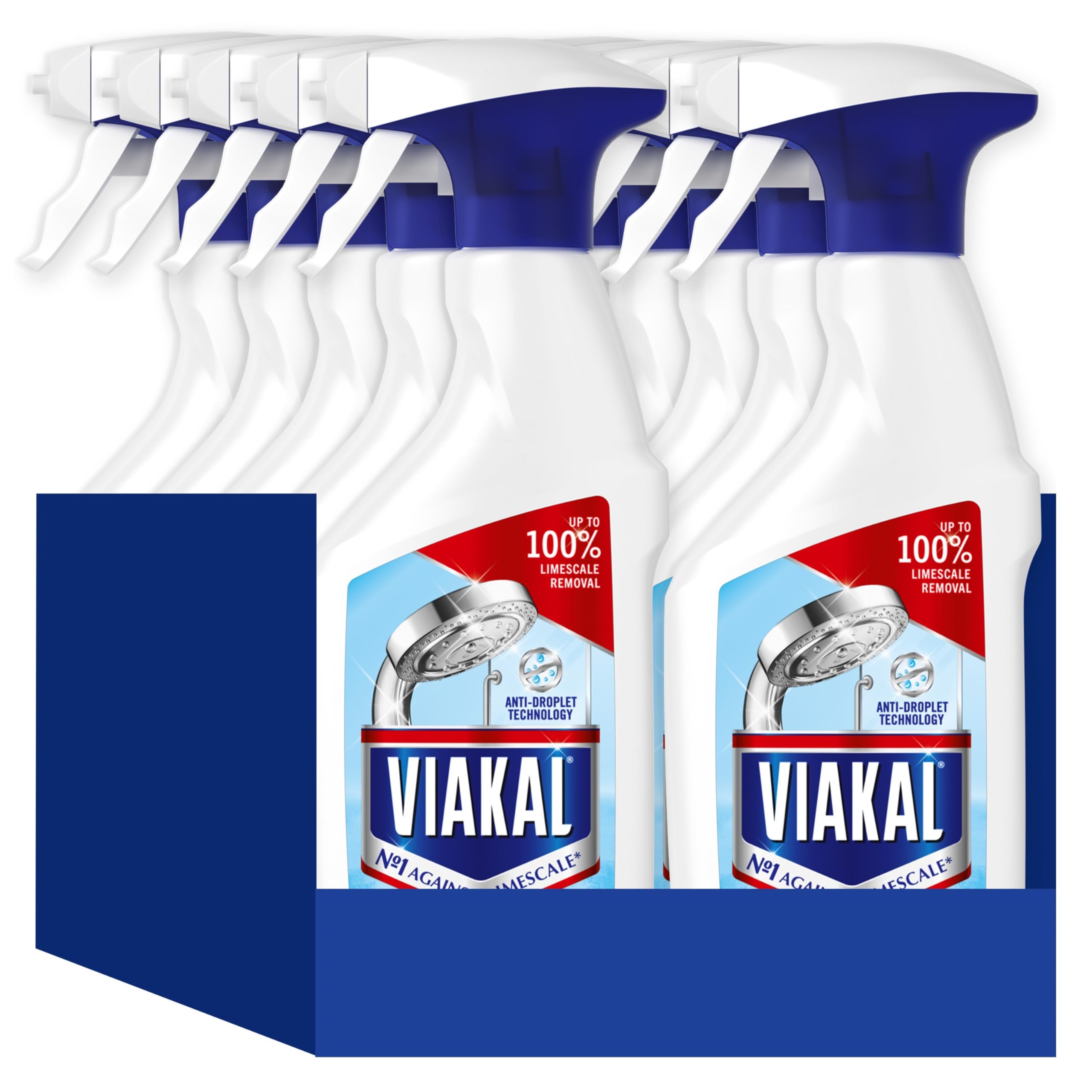 ViakalLimescale Remover Spray, Classic, Cleaning Products, Bathroom Cleaner Spray, 5 Litre (500 ml x 10), Toilet Cleaner Limescale Remover