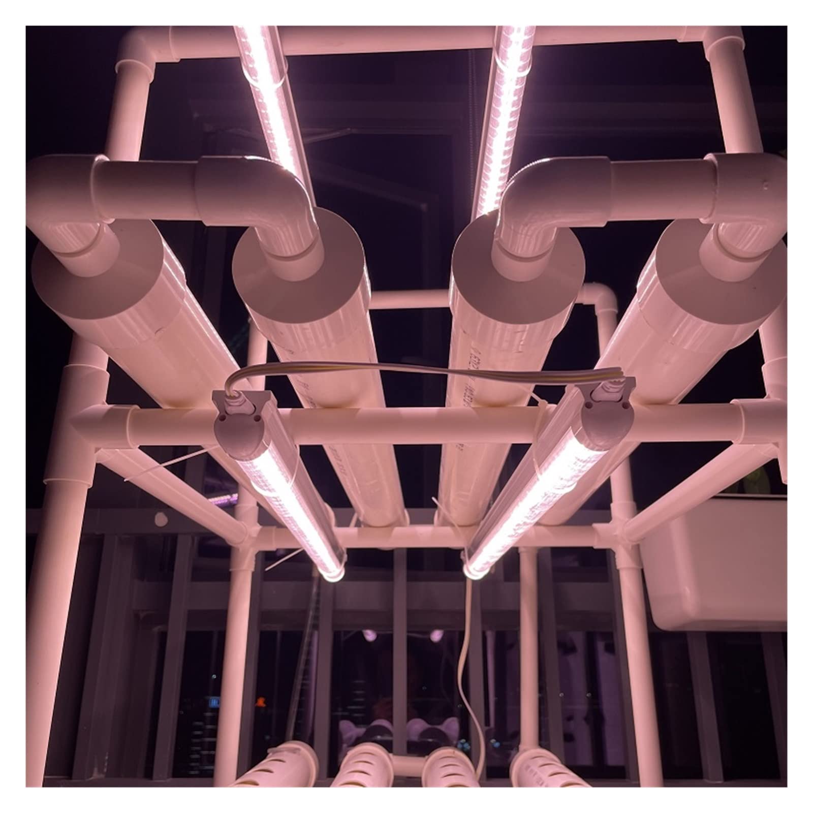 Torre hidropónica Kits de Cultivo hidropónico Vertical NFT, 108 Agujeros con Luces LED for Plantar Lechuga, Fresa, Menta, Enchufe Europeo, Invernadero Interior