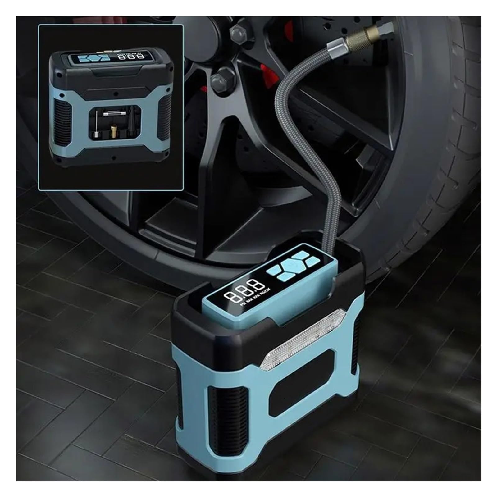 12V Inflator Do Opon Sprężarka Powietrza Akumulatorowa Elektryczna Pompka Rowerów Samochodowych Motocykle Pompa Piłek Zasilanie Pompy Napełniania Powietrzem Natychmiastowa Inflacja
