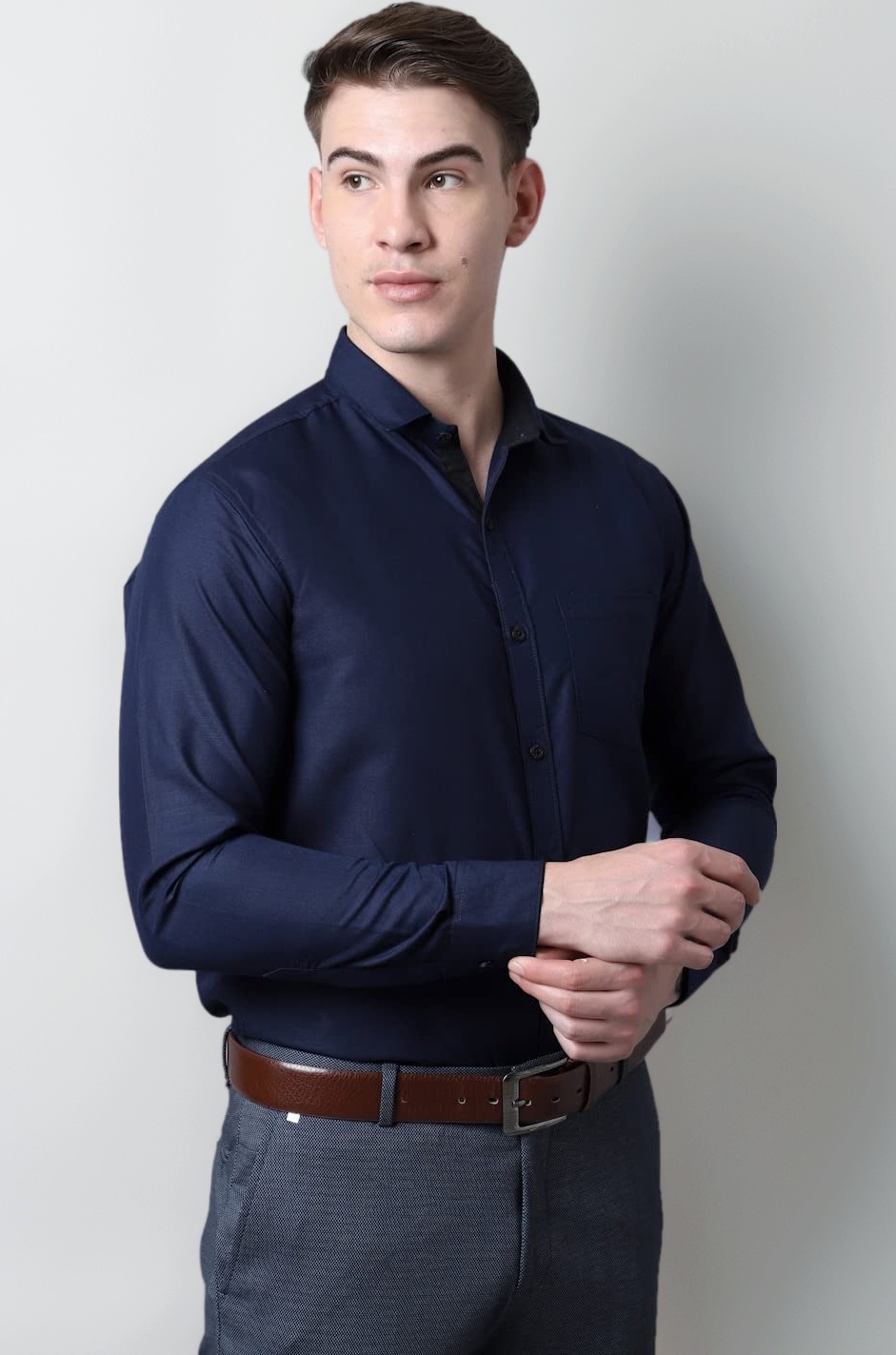 Majestic Man Slim Fit Cotton Blend Formal Shirts for Men