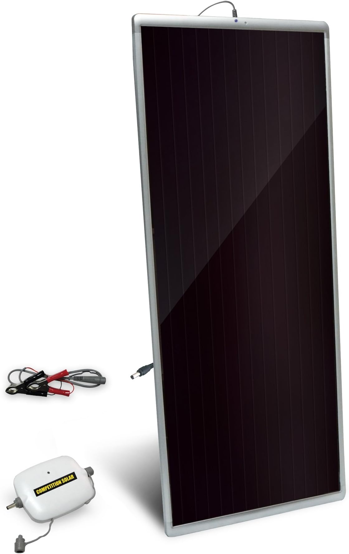 Competition Solar 47701 20-Watt Amorphous Solar Panel with 8 Amp Charge Controller and 12-Volt Battery Charger