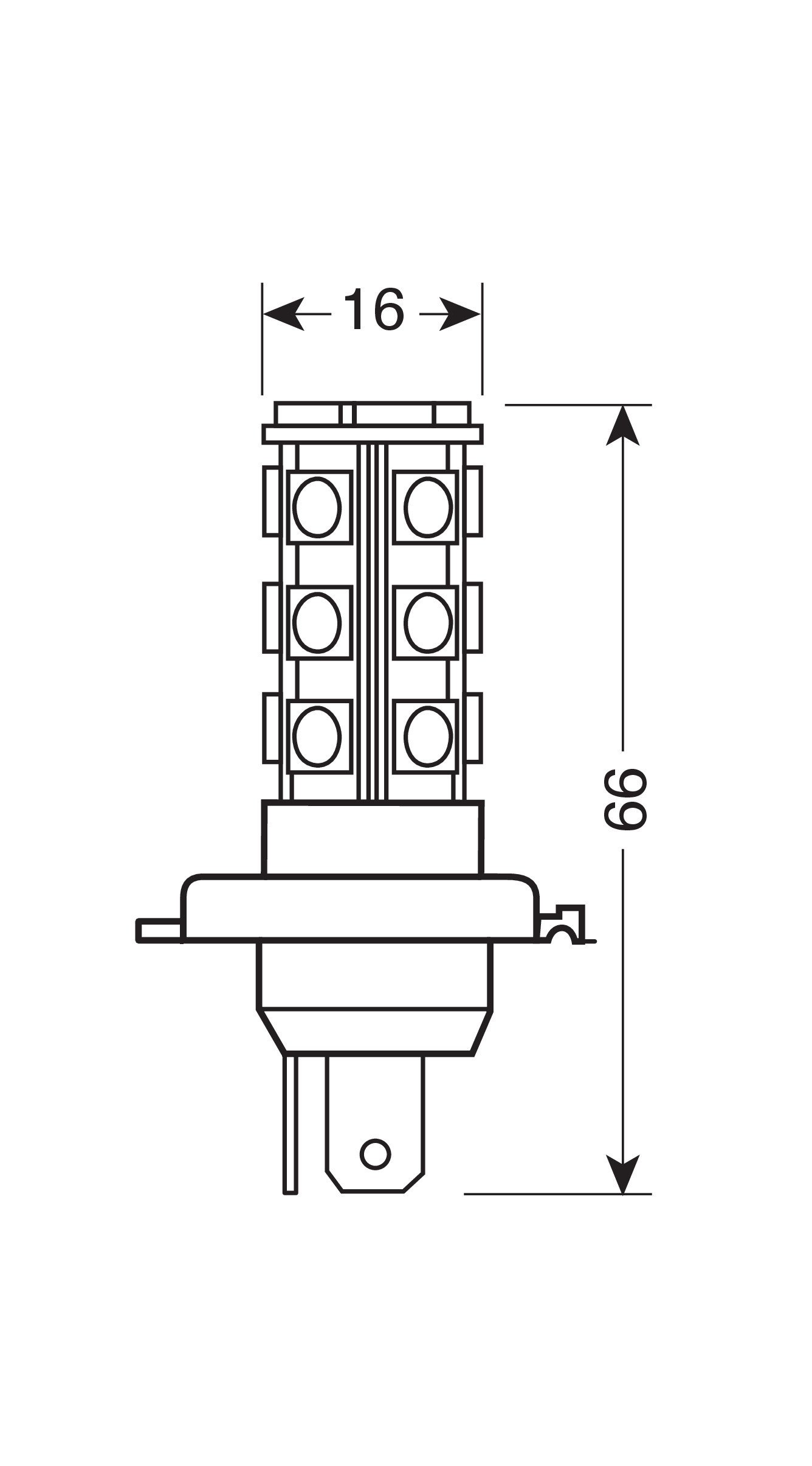 LAMPADE MULTILED A SILURO LUCE BIANCA 37MM 12V HIGH POWER