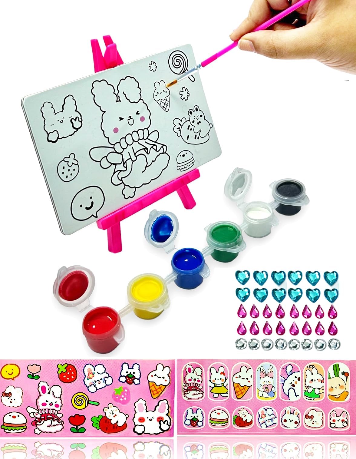 See full amazon price history chart for Amitasha Water Color Painting Board for Kids Painting Set with Mini Easel Watercolor Brush Drawing Art Supplies with 2 Printed Drawing Board, 1 Plastic Easels, Paint Pots, Cartoon Stickers and 1 Brush Amitasha Water Color Painting Board for Kids Painting Set with Mini Easel Watercolor Brush Drawing Art Supplies with 2 Printed Drawing Board, 1 Plastic Easels, Paint Pots, Cartoon Stickers and 1 Brush (B0DBHPVFSM) Amazon Price History, Amazon Price Tracker