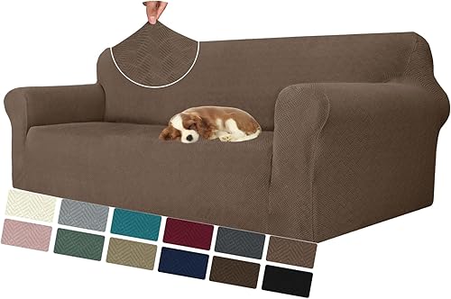 Miniatura 56 de MAXIJIN Fundas para sofá de 3 cojines (71"-91"), funda elástica de 1 pieza para sofá, protector de muebles con parte inferior elástica para niños y
